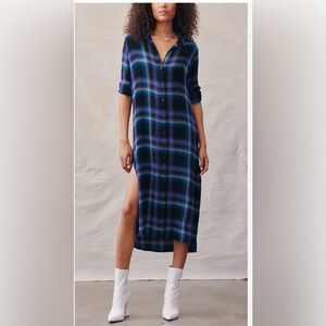 Bella Dahl Wren Rolled Sleeve Duster Dress.